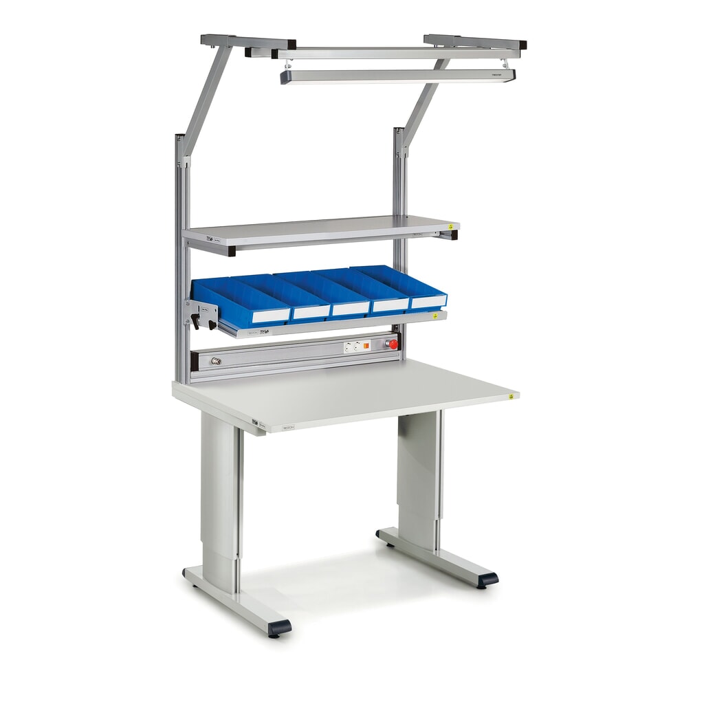 Pracovní stůl TRESTON, typ WB, ručně výškově nastavitelné provedení, Š×H 1073 × 800 mm Číslo obrázku produktu 4: Pracovní stůl TRESTON, typ WB, ručně výškově nastavitelné provedení, Š×H 1073 × 800 mm