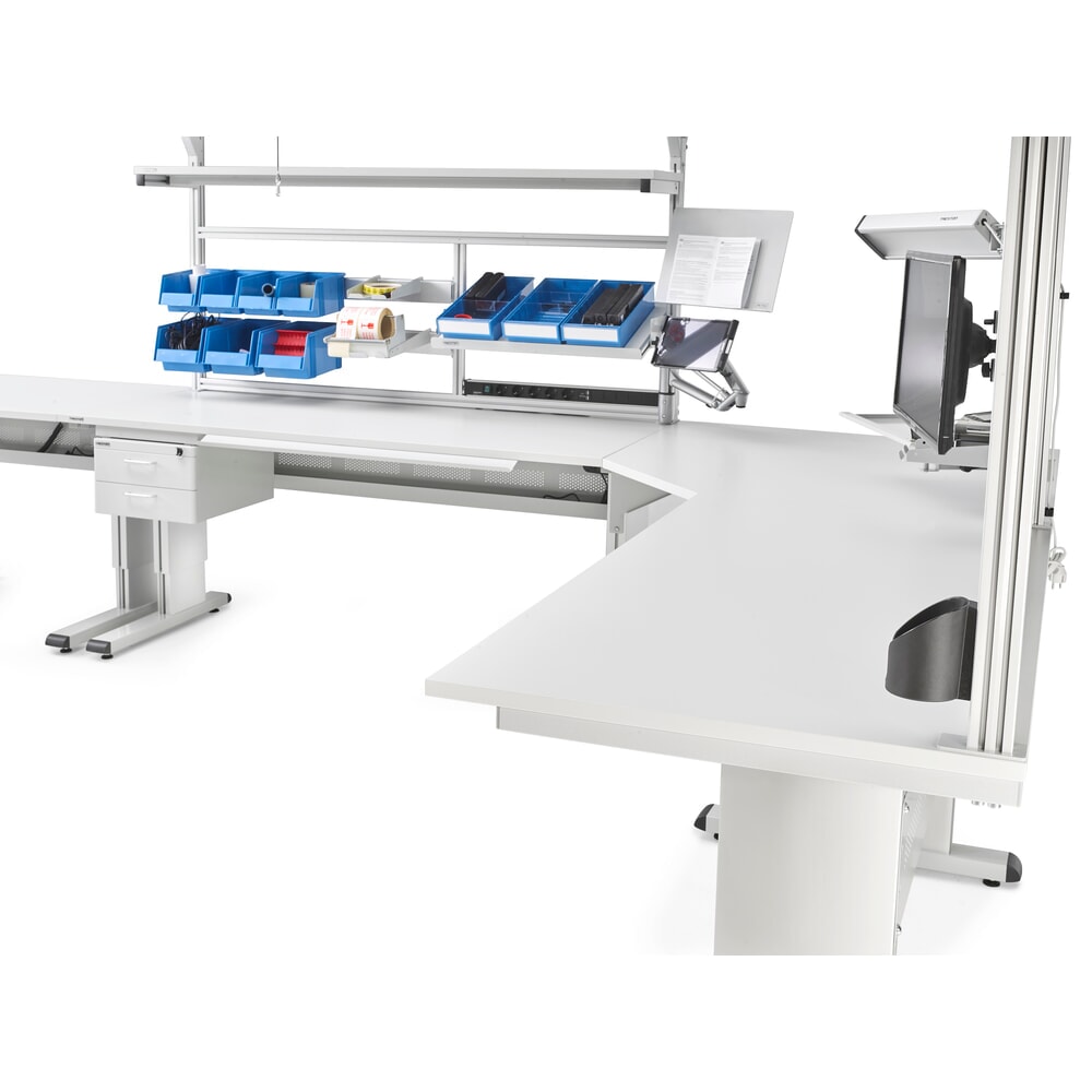 Číslo obrázku produktu 3: Kabelový žlab pro pracovní stůl TRESTON, typ WB, šířka 1500 mm