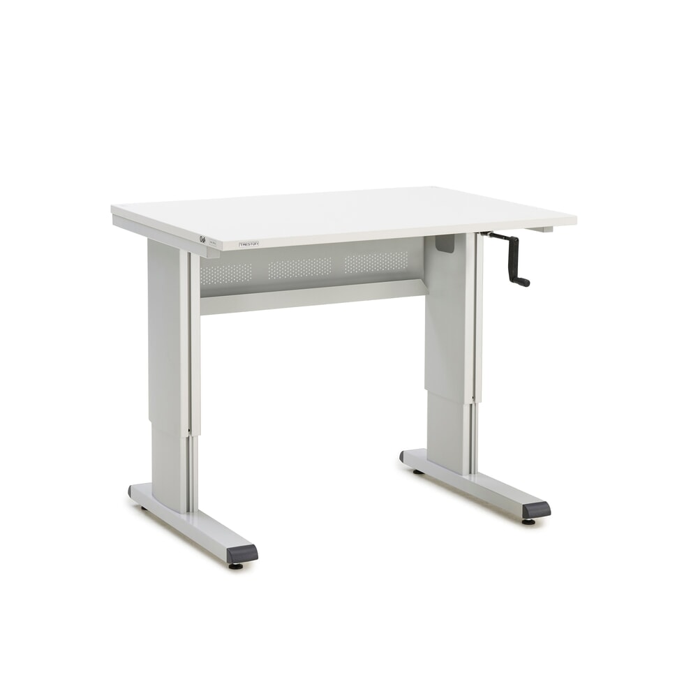 Obrázek produktu: Pracovní stůl TRESTON, typ WB, výškově nastavitelné provedení s klikou, Š×H 1073 × 800 mm