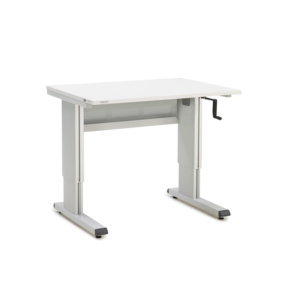Pracovní stůl TRESTON, typ WB, výškově nastavitelné provedení s klikou, Š×H 1073 × 800 mm Obrázek produktu: Pracovní stůl TRESTON, typ WB, výškově nastavitelné provedení s klikou, Š×H 1073 × 800 mm