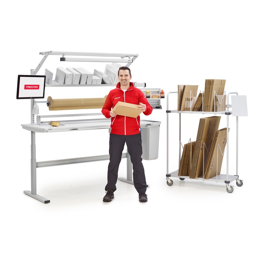 Číslo obrázku produktu 5: Pracovní stůl TRESTON TED, ESD, elektricky výškově nastavitelný, VxŠxH 630-1270 x 1 500 x 800 mm