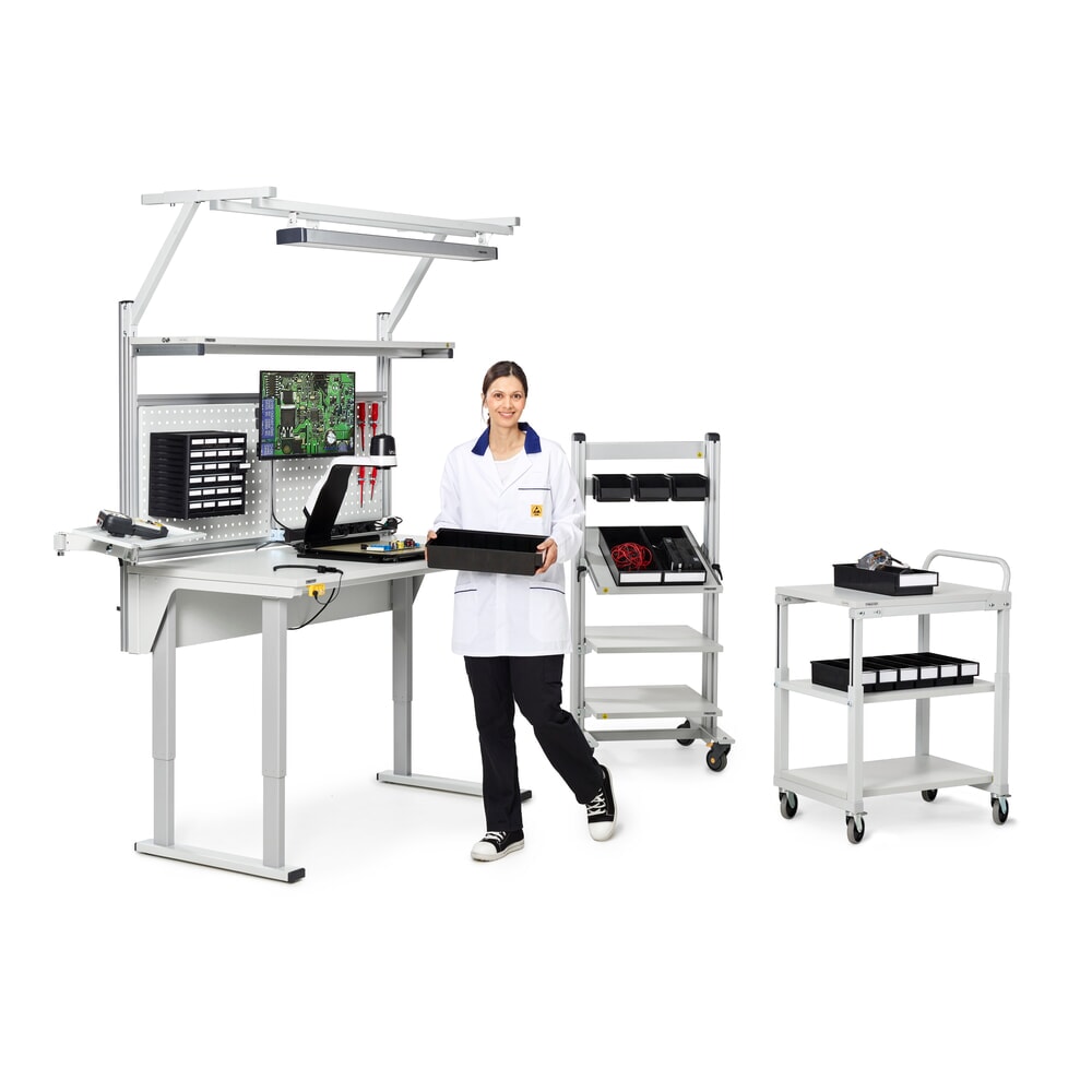 Číslo obrázku produktu 6: Pojízdný stolek, nosnost 150 kg, ŠxH 700 x 500 mm