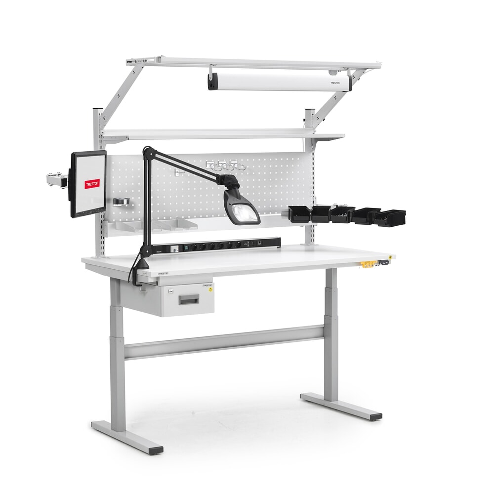 Číslo obrázku produktu 3: Rastrové trubky pro pracovní stůl TRESTON TED, s přírubou, výška 790 mm, 2 ks/JB
