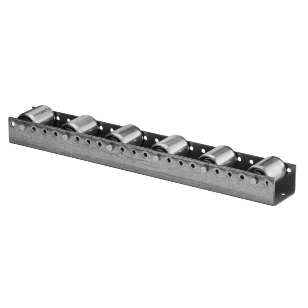 Obrázek produktu: Paletová válečková kolejnice, ocel, přeprava na délku, přeprava napříč, rozteč 130 mm