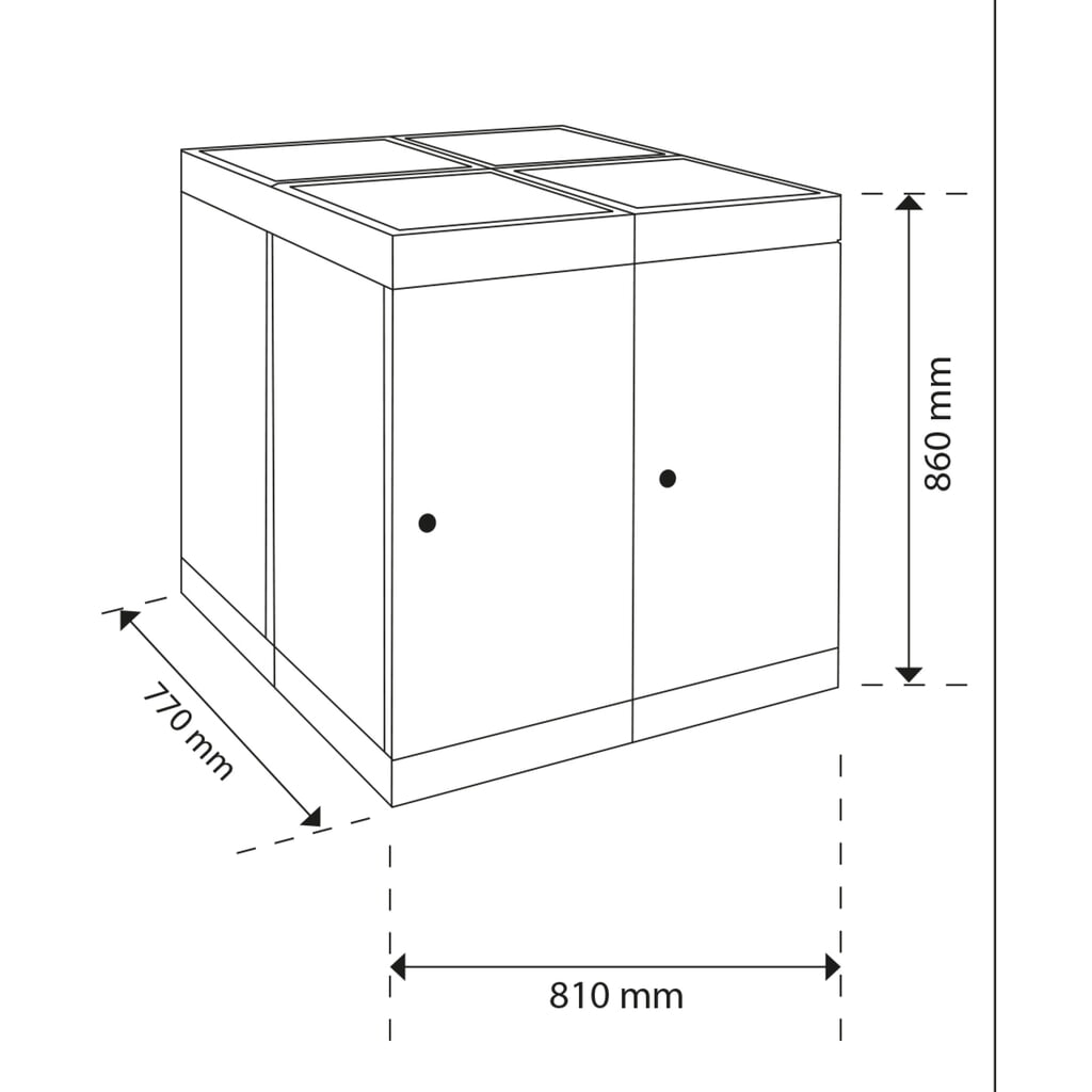 Číslo obrázku produktu 3: Nádoba na tříděný odpad stumpf®, 4x30 litrů, barevná