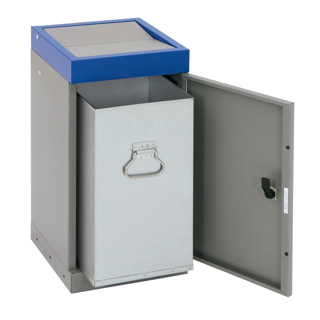 Nádoba na tříděný odpad stumpf®, 1x30 litrů, víko modré Číslo obrázku produktu 4: Nádoba na tříděný odpad stumpf®, 1x30 litrů, víko modré