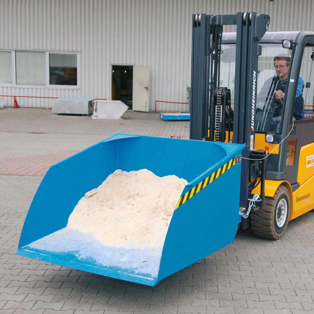 Bauer® Lžíce pro vysokozdvižný vozík, nosnost 750 kg, objem 0,5 m³, modrá Obrázek produktu: Bauer® Lžíce pro vysokozdvižný vozík, nosnost 750 kg, objem 0,5 m³, modrá