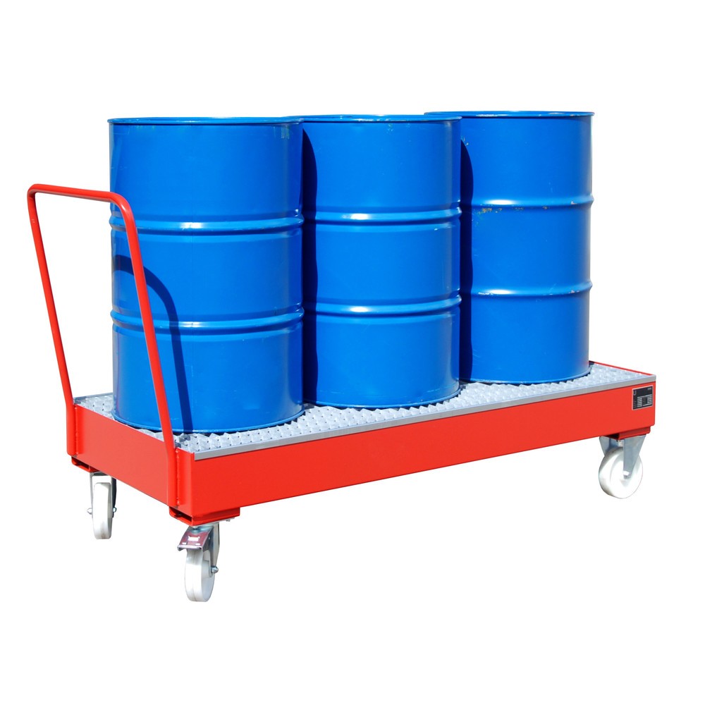 Obrázek produktu: Bauer® Sběrná vana, mobilní, 3x 200 l nastojato, objem 202 l, ohnivá červená