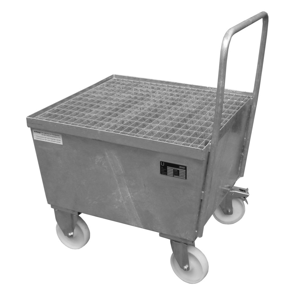 Obrázek produktu: Bauer® Sběrná vana, mobilní, 1x 200 l nastojato, objem 215 l, žárově zinkováno