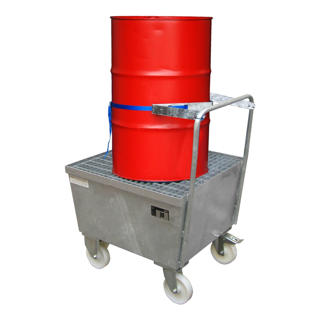 Číslo obrázku produktu 2: Bauer® Sběrná vana, mobilní, 1x 200 l nastojato, objem 215 l, žárově zinkováno