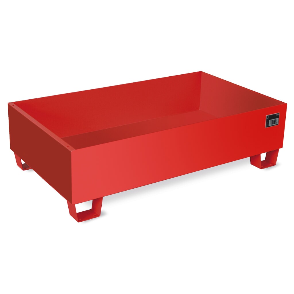 Bauer® sběrná vana z ocelového plechu, modul MAW, VxŠxH 365 x 735 x 1290 mm, ohnivě červená Obrázek produktu: Bauer® sběrná vana z ocelového plechu, modul MAW, VxŠxH 365 x 735 x 1290 mm, ohnivě červená
