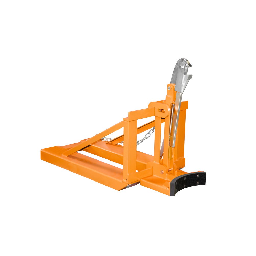Číslo obrázku produktu 3: Bauer® Podavač sudů, ocelové a plastové L-válcové sudy, nosnost 800 kg, RAL 2000 žlutooranžová