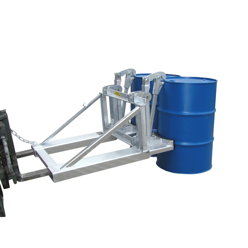 Číslo obrázku produktu 3: Bauer® Podavač sudů, ocelové a plastové L-válcové sudy, nosnost 1 600 kg, pozinkovaný
