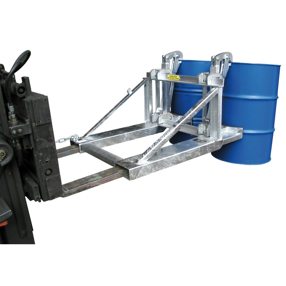 Číslo obrázku produktu 4: Bauer® Podavač sudů, ocelové a plastové L-válcové sudy, nosnost 1 600 kg, pozinkovaný