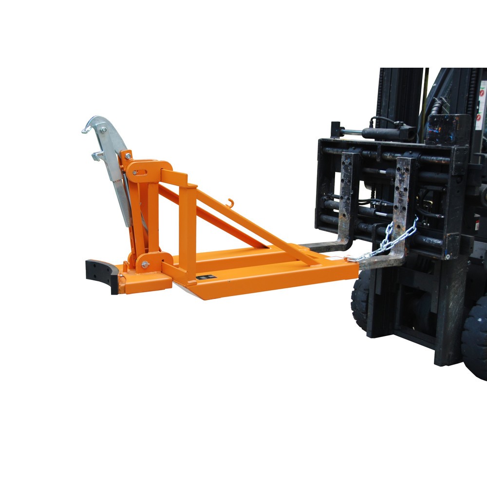 Číslo obrázku produktu 2: Podavač sudů Bauer®, plastové sudy s víkem, nosnost 800 kg, RAL 2000 žlutooranžová