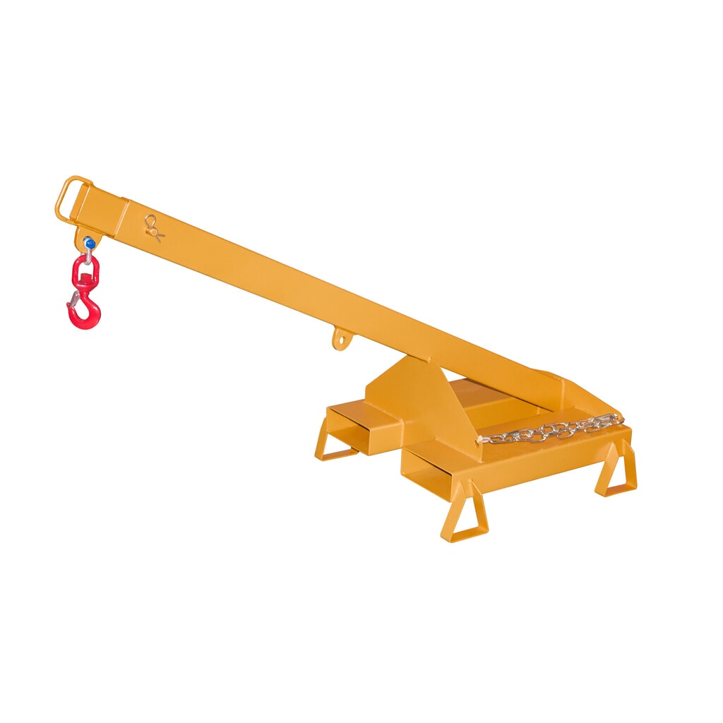 Obrázek produktu: Bauer® jeřábové rameno, model 3, teleskopické, 2 pozice háku, základní délka 1 600 mm, nosnost 1 000 kg, Žlutooranžová