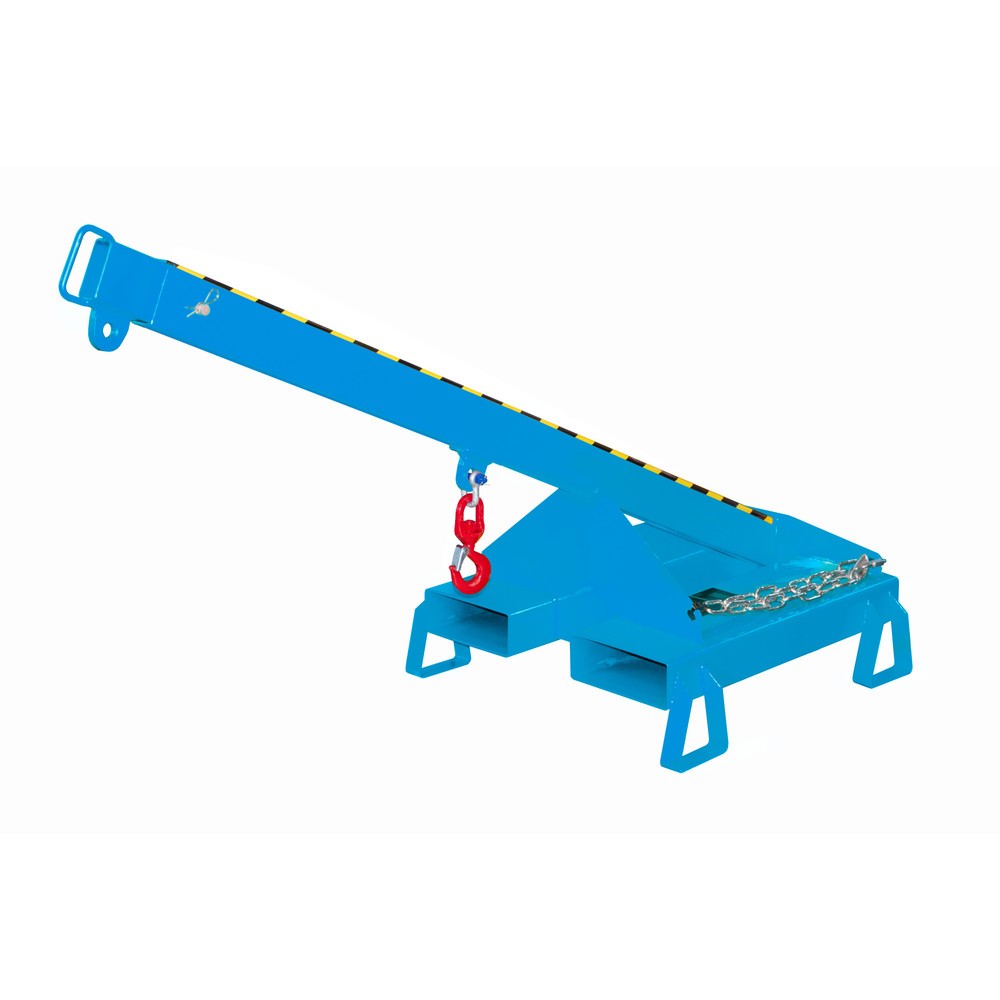 Číslo obrázku produktu 4: Bauer® Rameno, model 3, teleskopické, 2 pozice háku, základní délka 1 600 mm, nosnost 1 000 kg, světle modré