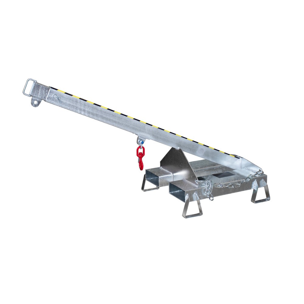 Číslo obrázku produktu 1: Bauer® Rameno, model 3, teleskopické, 2 pozice háku, základní délka 1 600 mm, nosnost 1 000 kg, pozinkované