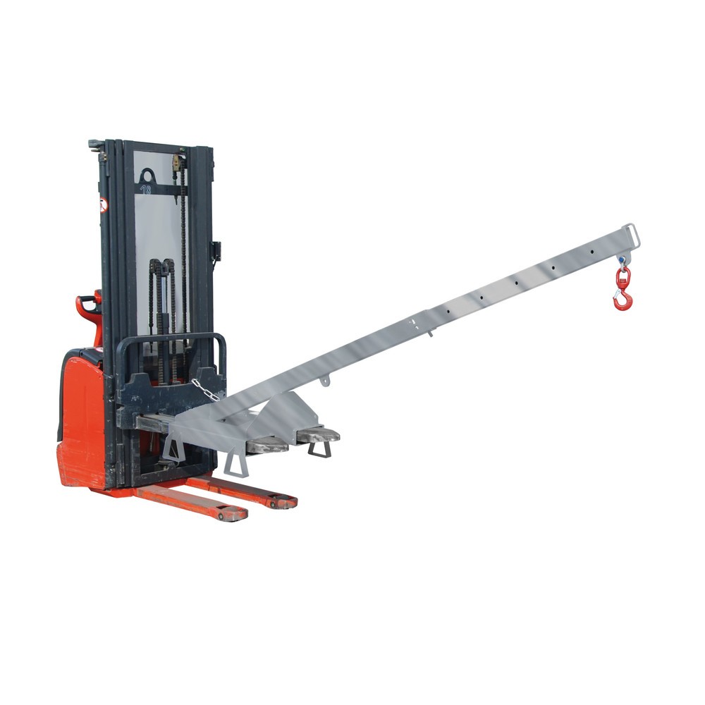Číslo obrázku produktu 2: Bauer® Rameno, model 3, teleskopické, 2 pozice háku, základní délka 1 600 mm, nosnost 1 000 kg, pozinkované