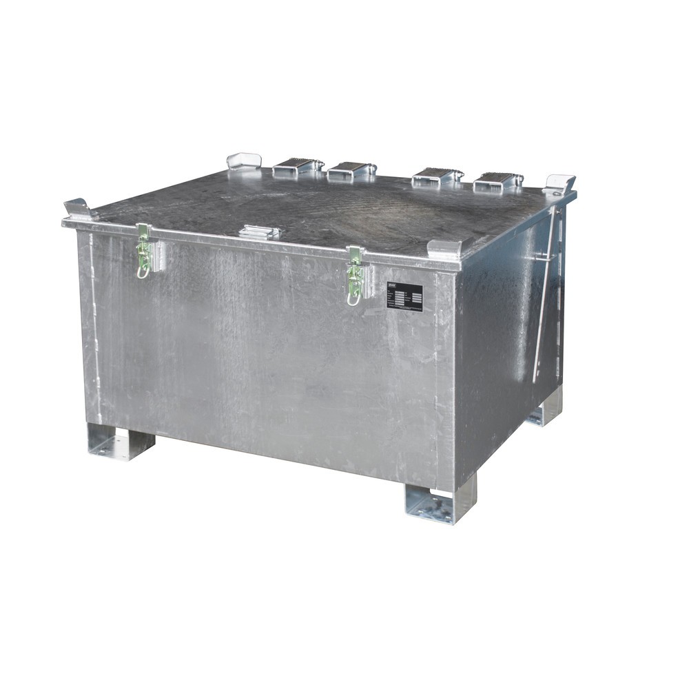 Číslo obrázku produktu 1: Bauer® Skladovací nádoba na lithium-iontové baterie, v×š×h 750 × 1 000 x× 1 200 mm, 280 litrů