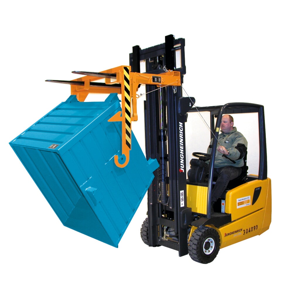 Bauer® Traverza pro stohovatelné vyklápěcí zásobníky, objem 0,3 m³, RAL 3000 ohnivě červená Číslo obrázku produktu 2: Bauer® Traverza pro stohovatelné vyklápěcí zásobníky, objem 0,3 m³, RAL 3000 ohnivě červená
