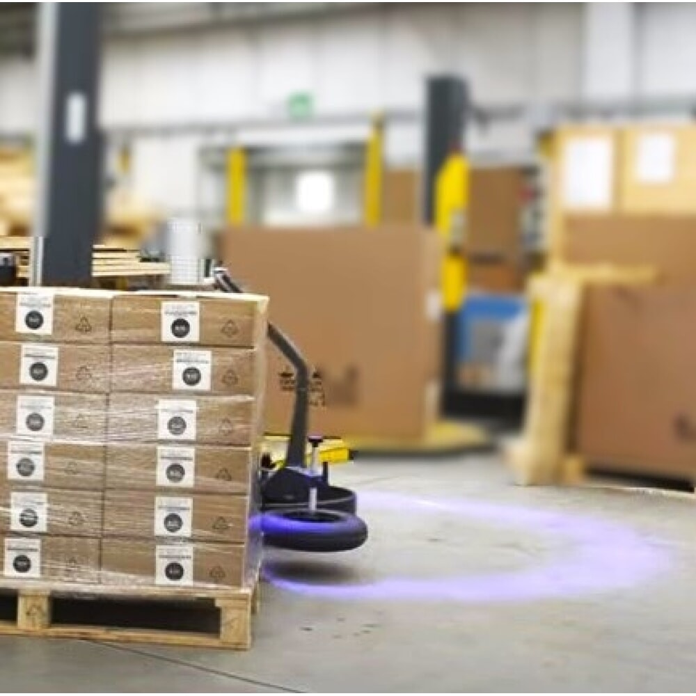 Modré bodové světlo a automatika zastavení a restartu pomocí skeneru pro robotický ovinovací stroj SIAT BeeWrap+ Obrázek produktu: Modré bodové světlo a automatika zastavení a restartu pomocí skeneru pro robotický ovinovací stroj SIAT BeeWrap+