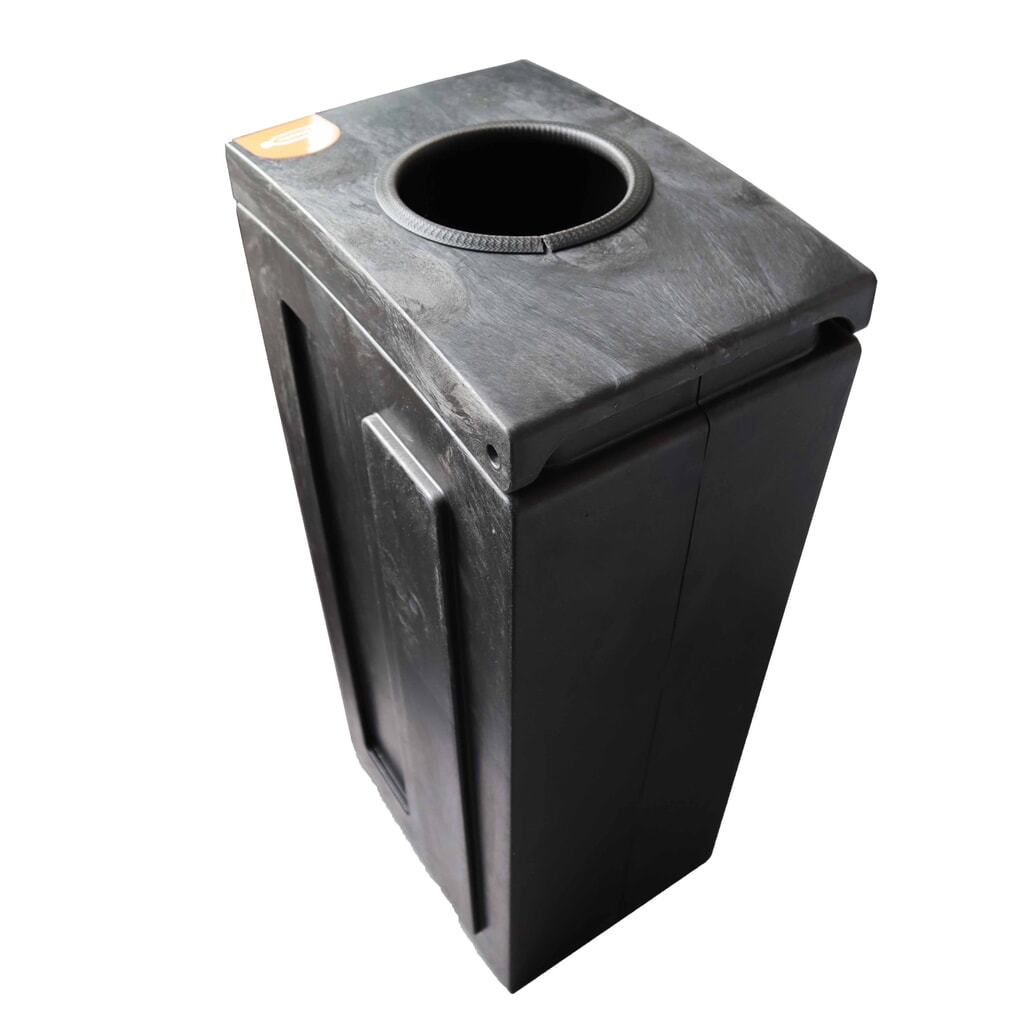 Číslo obrázku produktu 2: Nádoba na odpad BON TON Original se vhazovacím otvorem, vyrobeno ze 100% recyklovaného polypropylenu, 70 litrů, šedá