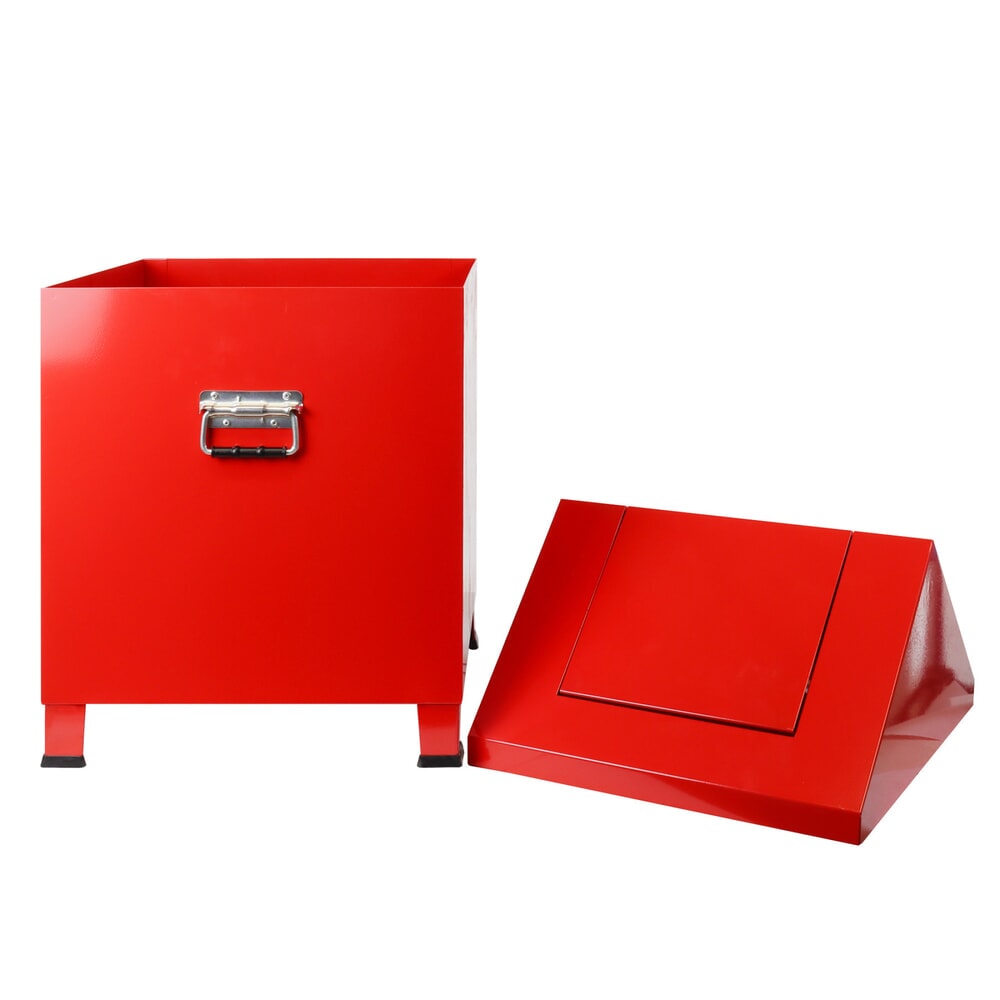 Číslo obrázku produktu 7: Box na čisticí vlnu HEMMDAL, VxŠxH 680 x 400 x 400 mm, ohnivá červená