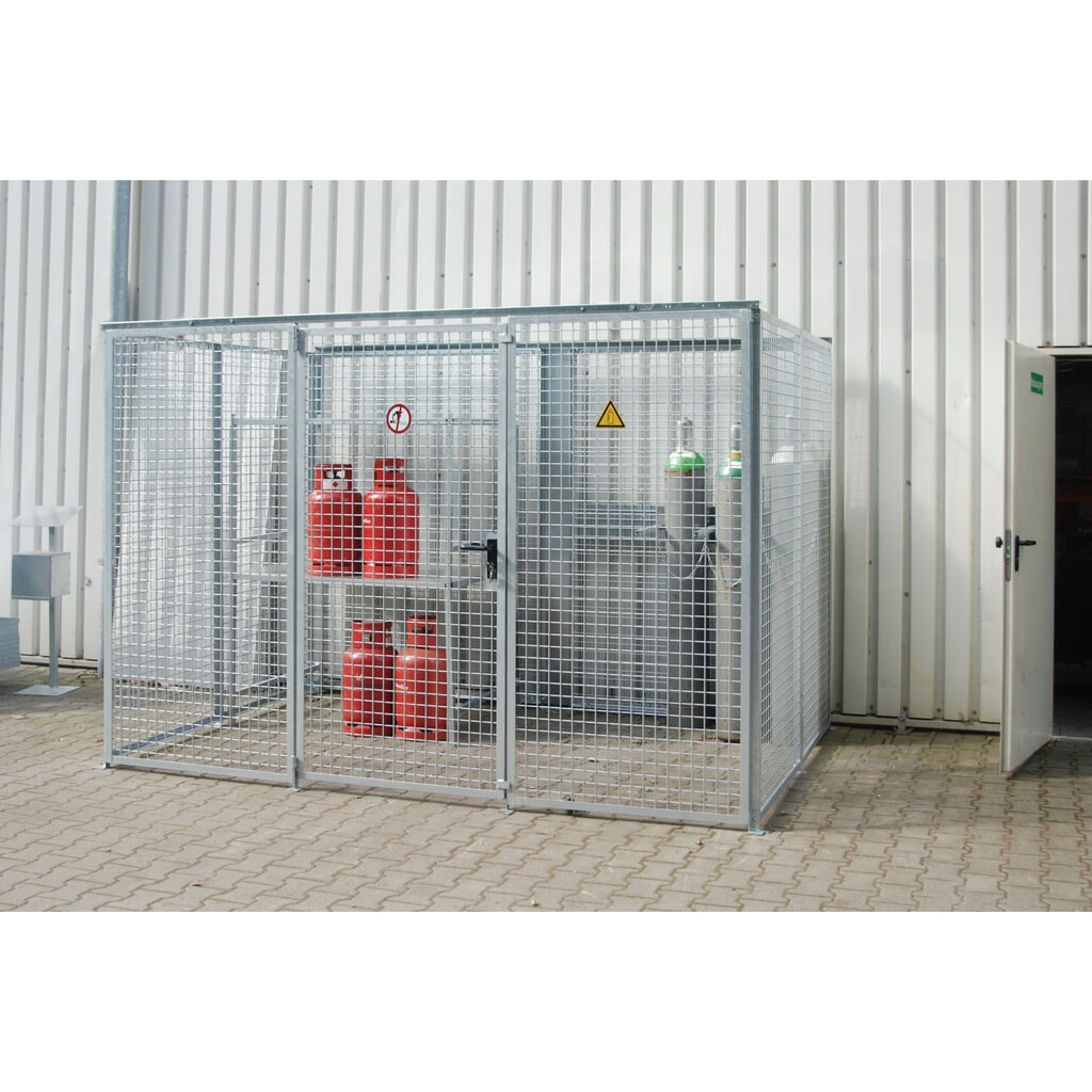 Číslo obrázku produktu 2: Box na skladování plynových lahví Bauer®, TRGS 510 bez střechy, 1dveřový, 104 lahví