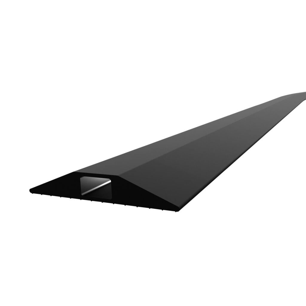 COBA Kabelový můstek z PVC, V׊ 11 × 3000 mm, černý Obrázek produktu: COBA Kabelový můstek z PVC, V׊ 11 × 3000 mm, černý