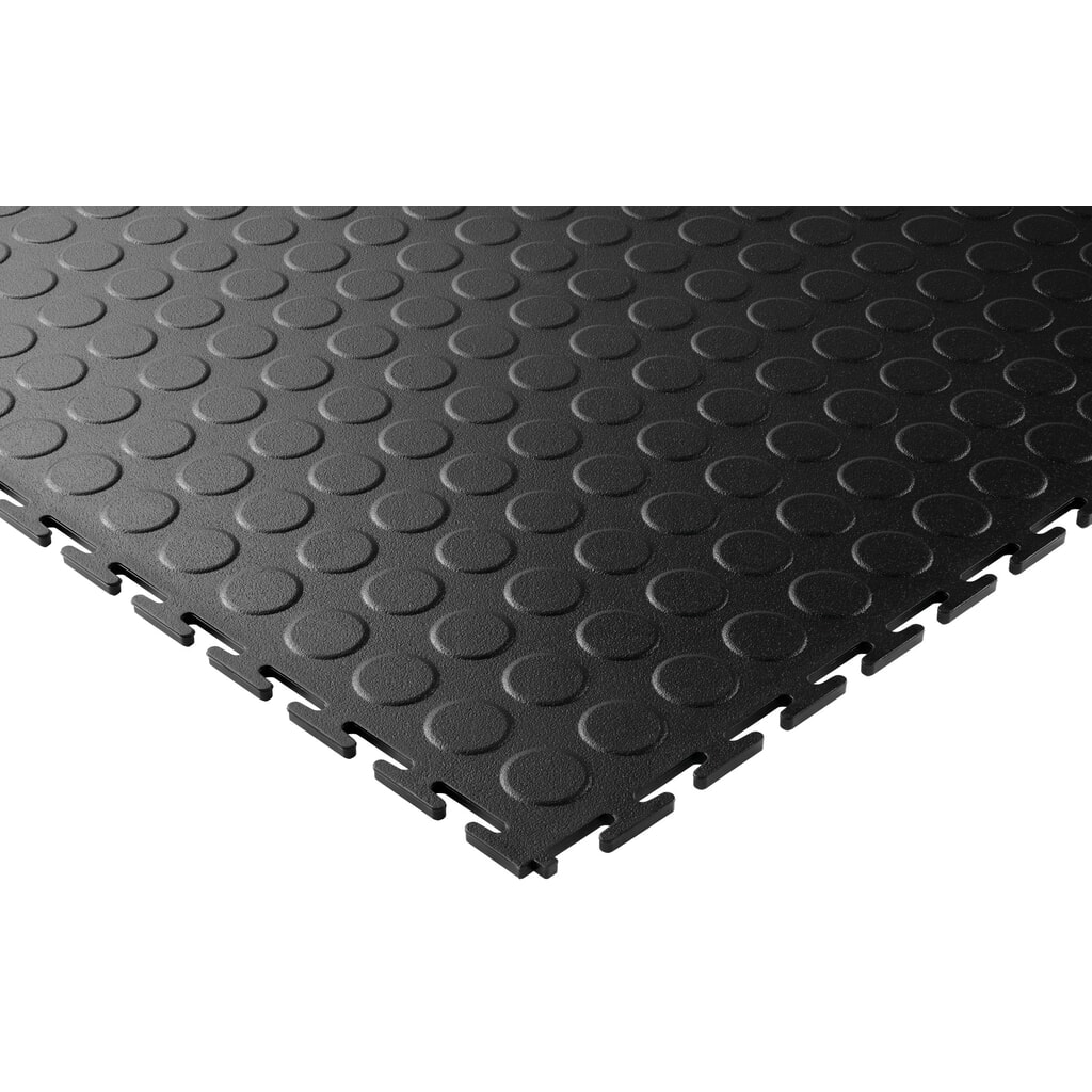 Číslo obrázku produktu 2: COBA Podlahová dlaždice PVC, provedení s nopky, Š×H 500 × 500 mm, černá