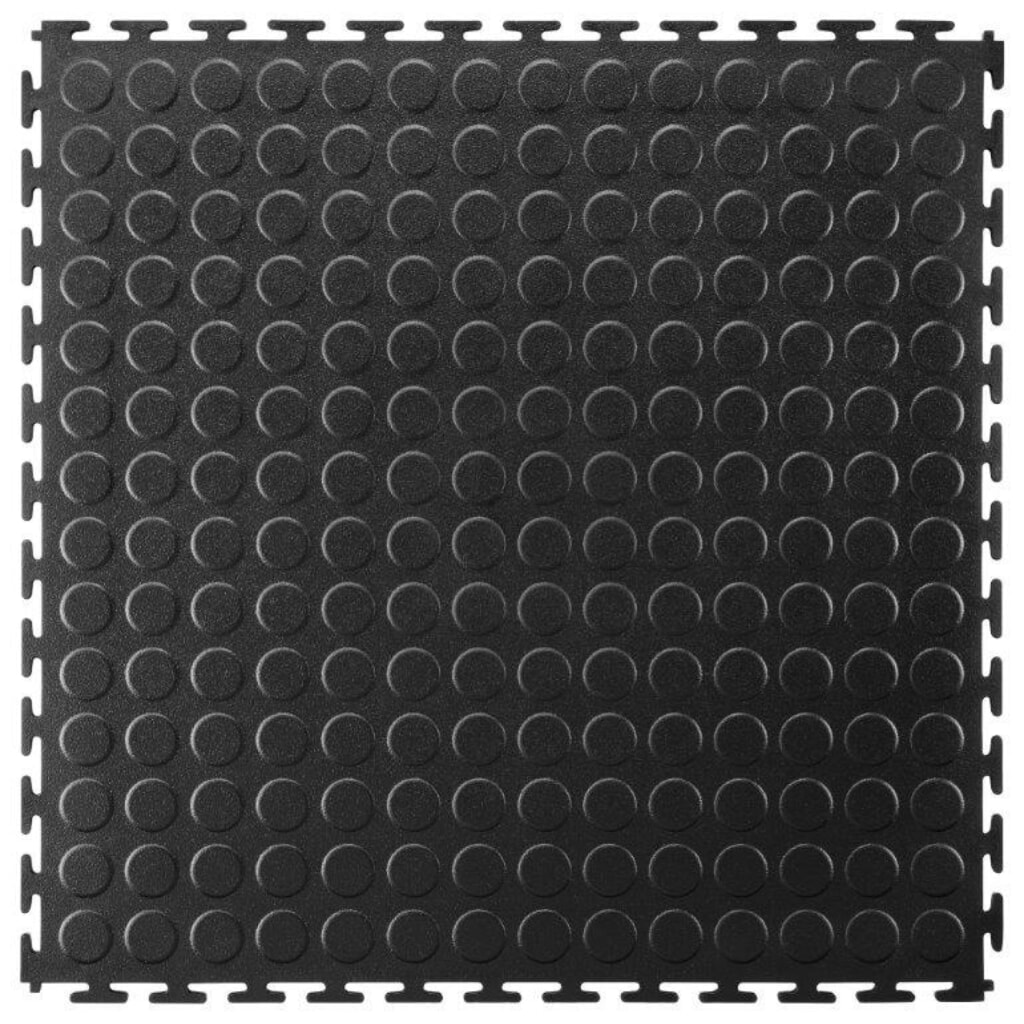 Číslo obrázku produktu 3: COBA Podlahová dlaždice PVC, provedení s nopky, Š×H 500 × 500 mm, černá