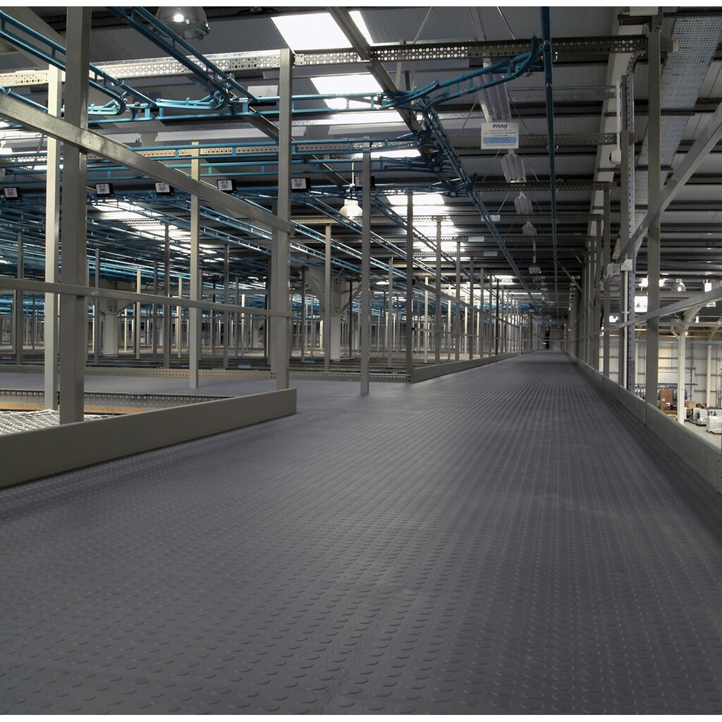 COBA Podlahová dlaždice PVC, provedení s nopky, Š×H 500 × 500 mm, černá Číslo obrázku produktu 6: COBA Podlahová dlaždice PVC, provedení s nopky, Š×H 500 × 500 mm, černá