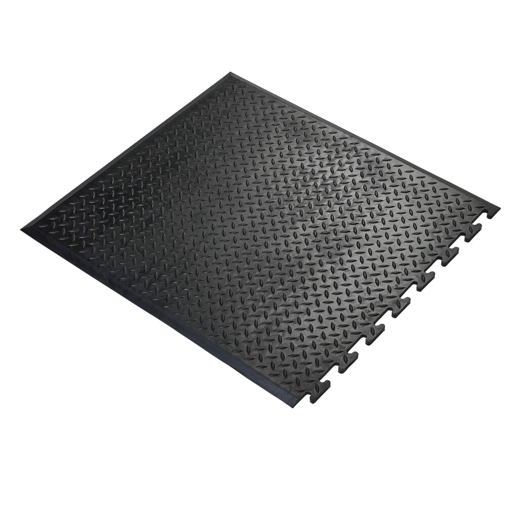 COBA Pracovní rohož Comfort-Lok, koncový dílec, ŠxH 700 x 800 mm, černá Obrázek produktu: COBA Pracovní rohož Comfort-Lok, koncový dílec, ŠxH 700 x 800 mm, černá