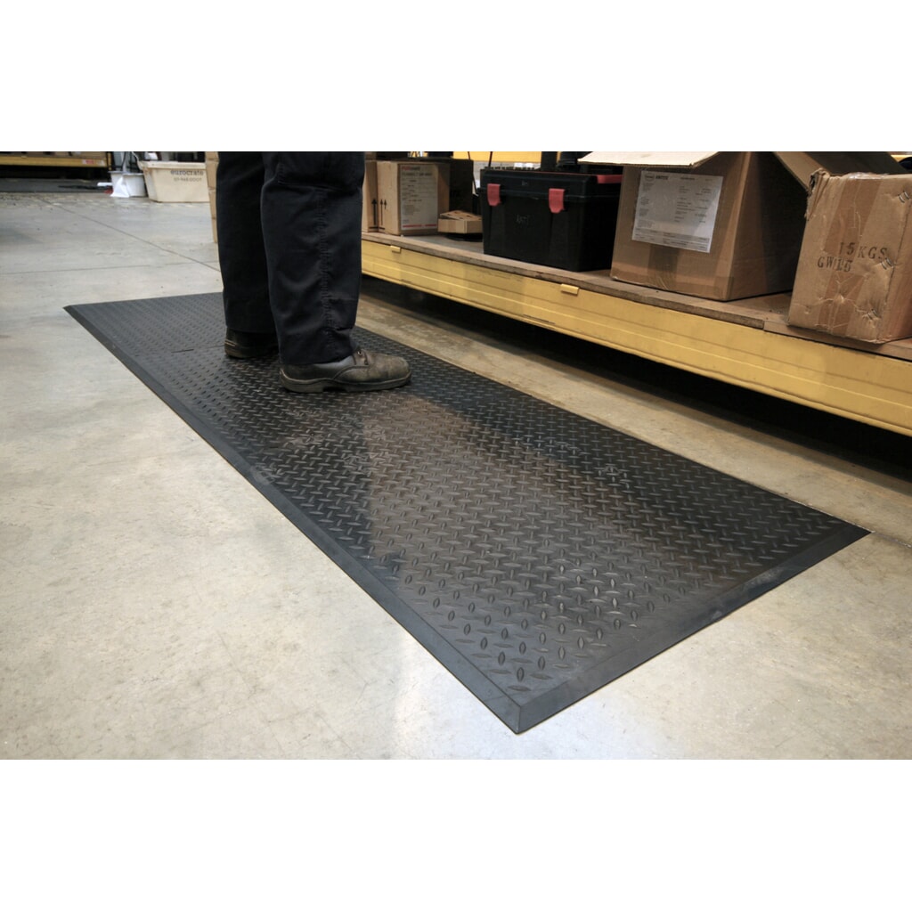 Číslo obrázku produktu 4: COBA Pracovní rohož Comfort-Lok, koncový dílec, ŠxH 700 x 800 mm, černá