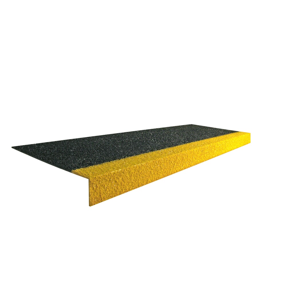 COBA Protiskluzový profil na hranu schodu COBAGRiP® Stair Tread, VxŠxH 5,5 x 750 x 345 mm, černá/žlutá Číslo obrázku produktu 1: COBA Protiskluzový profil na hranu schodu COBAGRiP® Stair Tread, VxŠxH 5,5 x 750 x 345 mm, černá/žlutá