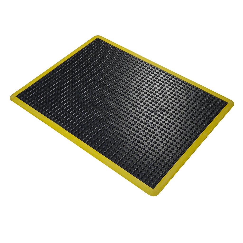 COBA Protiúnavová rohož Bubblemat Safety, ŠxH 600 x 900 mm, černá/žlutá Obrázek produktu: COBA Protiúnavová rohož Bubblemat Safety, ŠxH 600 x 900 mm, černá/žlutá