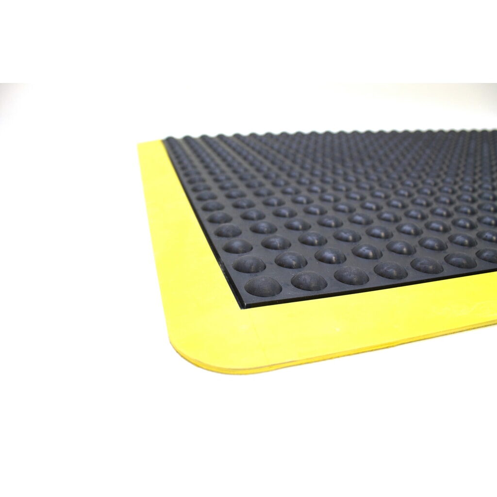 COBA Protiúnavová rohož Bubblemat Safety, koncový dílec, ŠxH 600 x 900 mm, černá/žlutá Číslo obrázku produktu 2: COBA Protiúnavová rohož Bubblemat Safety, koncový dílec, ŠxH 600 x 900 mm, černá/žlutá