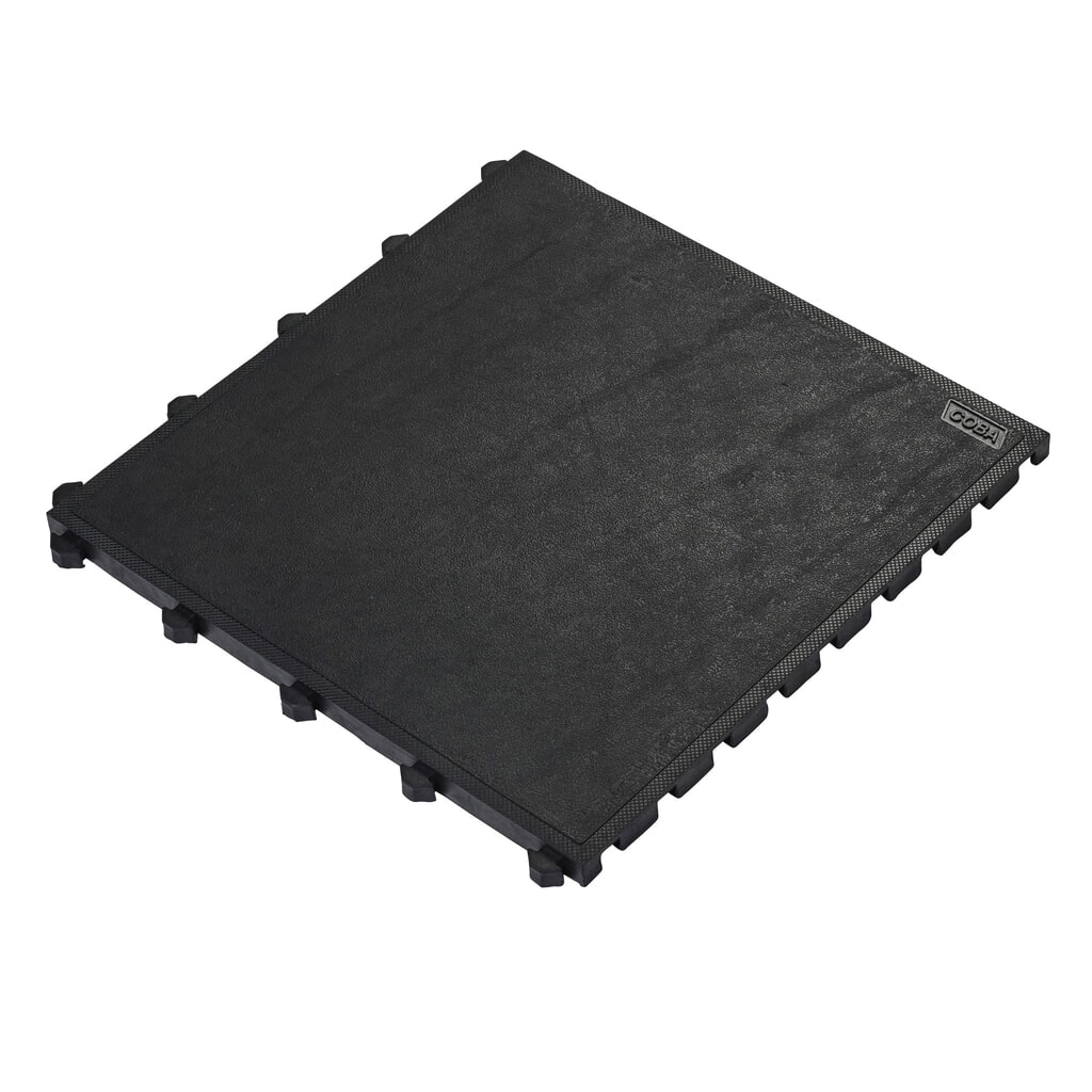Obrázek produktu: COBA Protiúnavová rohož Fatigue Lock Premium, neděrovaná, ŠxH 500 x 500 mm, černá