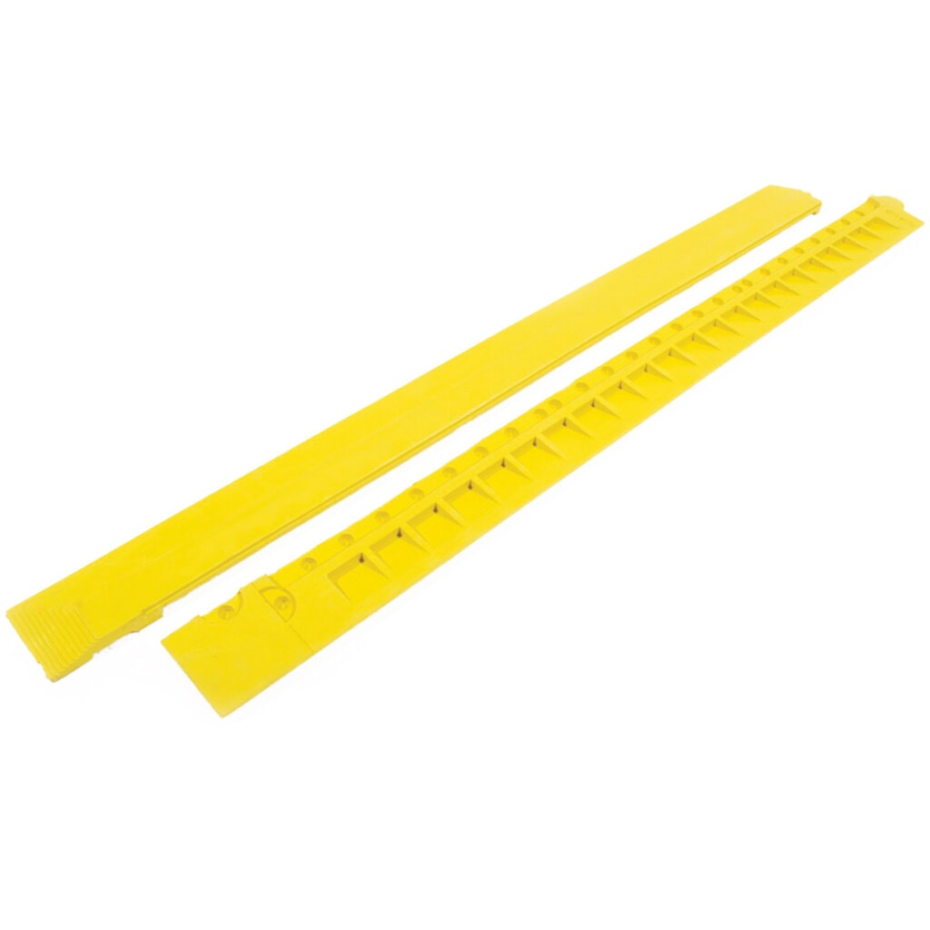 COBA Protiúnavová rohož Fatigue Step, postranní lišta, standard, drážka, žlutá Obrázek produktu: COBA Protiúnavová rohož Fatigue Step, postranní lišta, standard, drážka, žlutá