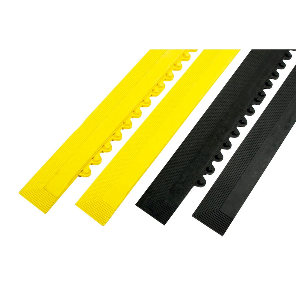 COBA Protiúnavová rohož Fatigue Step, postranní lišta, nitril, drážka, žlutá Obrázek produktu: COBA Protiúnavová rohož Fatigue Step, postranní lišta, nitril, drážka, žlutá