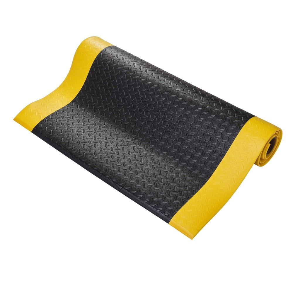 Číslo obrázku produktu 1: COBA Protiúnavová rohož Orthomat® Diamond, ŠxH 1200 mm x bm, černá/žlutá