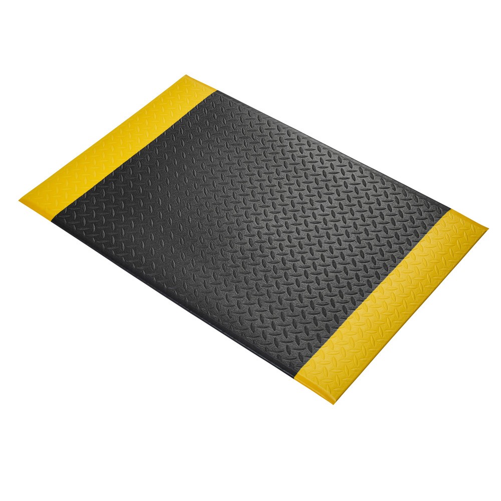 Číslo obrázku produktu 1: COBA Protiúnavová rohož Orthomat® Diamond, ŠxH 600 x 900 mm, černá/žlutá
