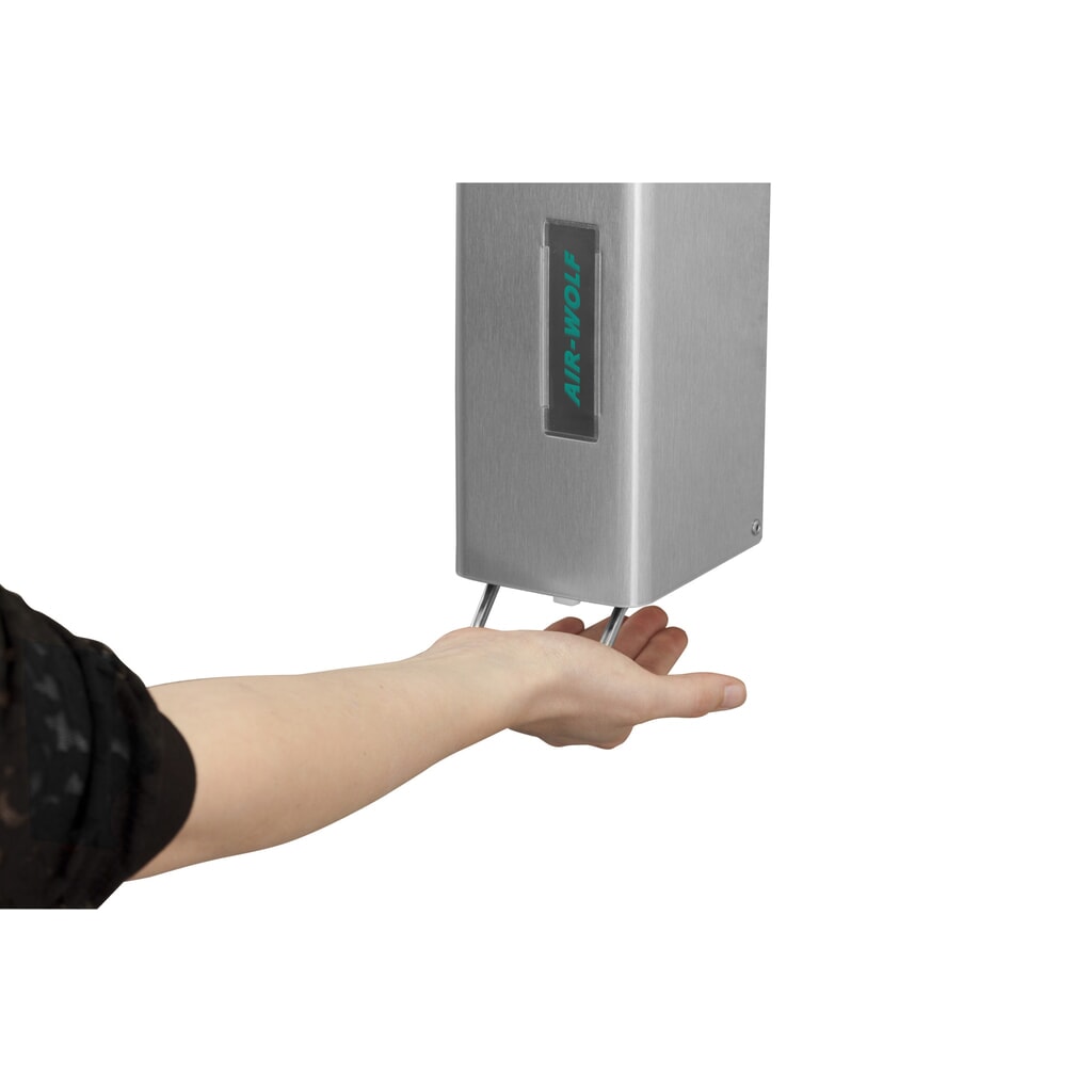 Dávkovač mýdla a dezinfekčního prostředku Air-Wolf pro 1200 ml krému na mytí rukou nebo dezinfekčního prostředku, kartáčovaná ušlechtilá ocel, řada Omega Číslo obrázku produktu 2: Dávkovač mýdla a dezinfekčního prostředku Air-Wolf pro 1200 ml krému na mytí rukou nebo dezinfekčního prostředku, kartáčovaná ušlechtilá ocel, řada Omega