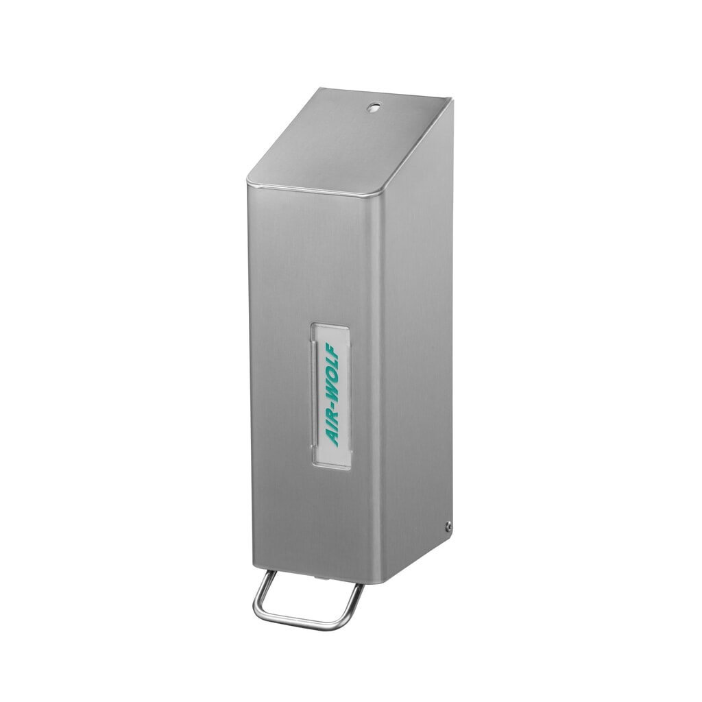 Dávkovač mýdla a dezinfekčního prostředku Air-Wolf pro 1200 ml krému na mytí rukou nebo dezinfekčního prostředku, kartáčovaná ušlechtilá ocel, řada Omega Číslo obrázku produktu 1: Dávkovač mýdla a dezinfekčního prostředku Air-Wolf pro 1200 ml krému na mytí rukou nebo dezinfekčního prostředku, kartáčovaná ušlechtilá ocel, řada Omega