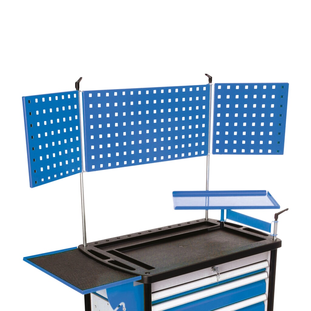 Děrovaná deska Bedrunka+Hirth se 2 výklopnými křídly, VxŠ 300 x 1200 mm Obrázek produktu: Děrovaná deska Bedrunka+Hirth se 2 výklopnými křídly, VxŠ 300 x 1200 mm