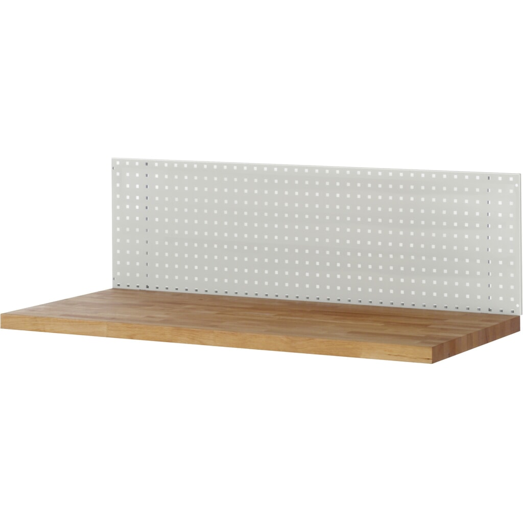Nástavba pracovního stolu RAU, děrovaná deska pro montáž svépomocí, VxŠxH 450 x 750 x 15 mm Obrázek produktu: Nástavba pracovního stolu RAU, děrovaná deska pro montáž svépomocí, VxŠxH 450 x 750 x 15 mm