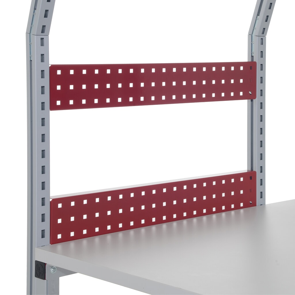 Obrázek produktu: Děrovaná zadní stěna pro Rocholz balicí stoly FLEX, VxŠxH 100 x 1000 x 30 mm