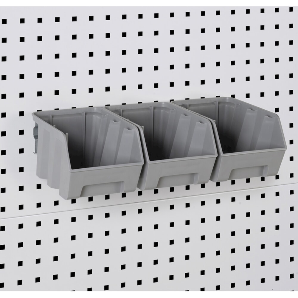 Číslo obrázku produktu 4: Dílenská skříň Fami PERFOM, 3 zásuvky, děrované desky, skladovací boxy, VxŠxH 2000 x 1023 x 726 mm, světle modrá