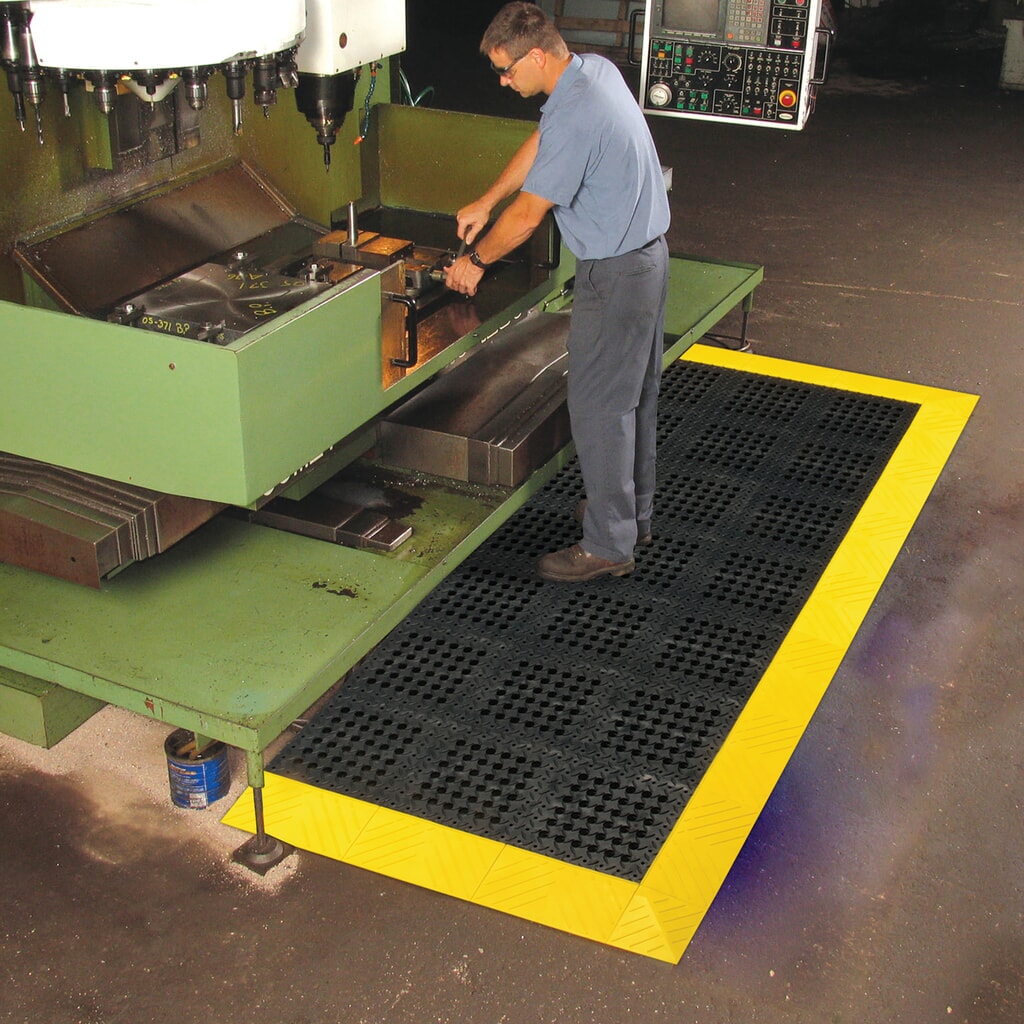 Číslo obrázku produktu 4: Dlaždice pro modulární podlahový systém, PVC, děrovaná, ŠxH 305 x 305 mm, černá